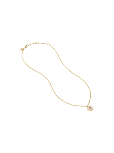 JULIE VOS | Colette Circle Delicate Necklace - Champagne