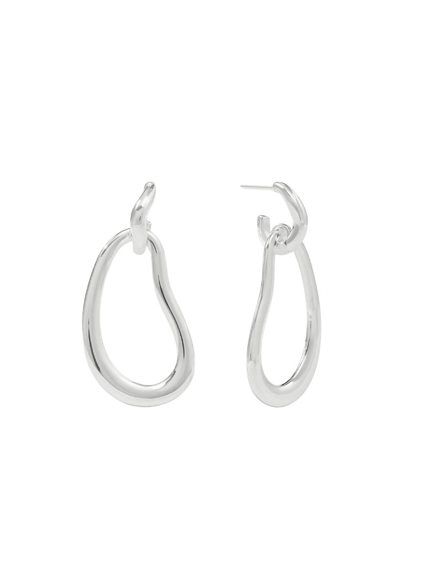 JULIE VOS | Wave Doorknocker Earring - Silver