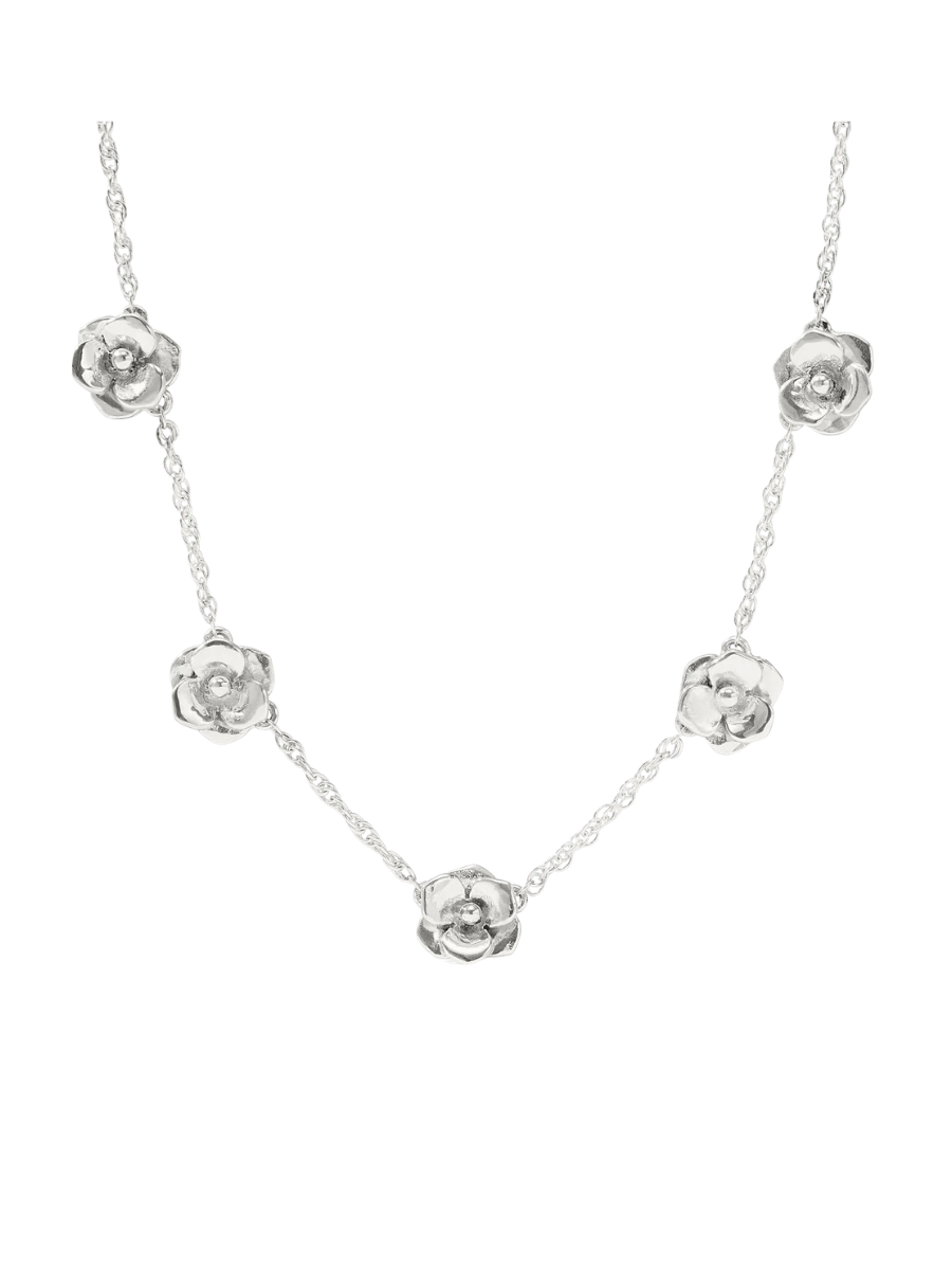 JULIE VOS | Bloom Delicate Station Necklace - Silver