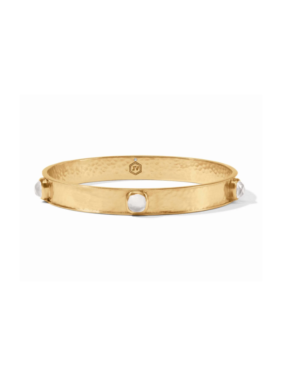 JULIE VOS | Catalina Stone Bangle - Iridescent Clear Crystal