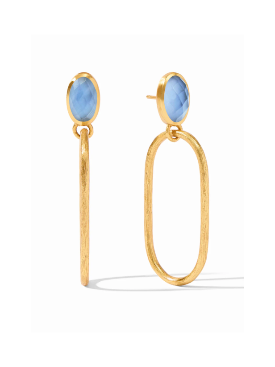 JULIE VOS | Ivy Statement Earring - Iridescent Chalcedony Blue