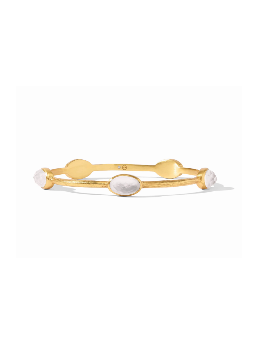 JULIE VOS | Ivy Stone Bangle - Iridescent Clear Crystal