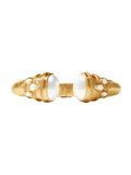 Julie Vos Cannes Cuff Pearl Hinge Bangle Bracelet Jewelry Statement White Pearl Gold Accessory Women's Gift Jincy's