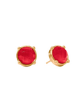 Julie Vos Honey Stud Iridescent Strawberry Pink Red Bright Pink Stud Earring Post Back Gold Women's Accessory Jewelry Gift Jincy's