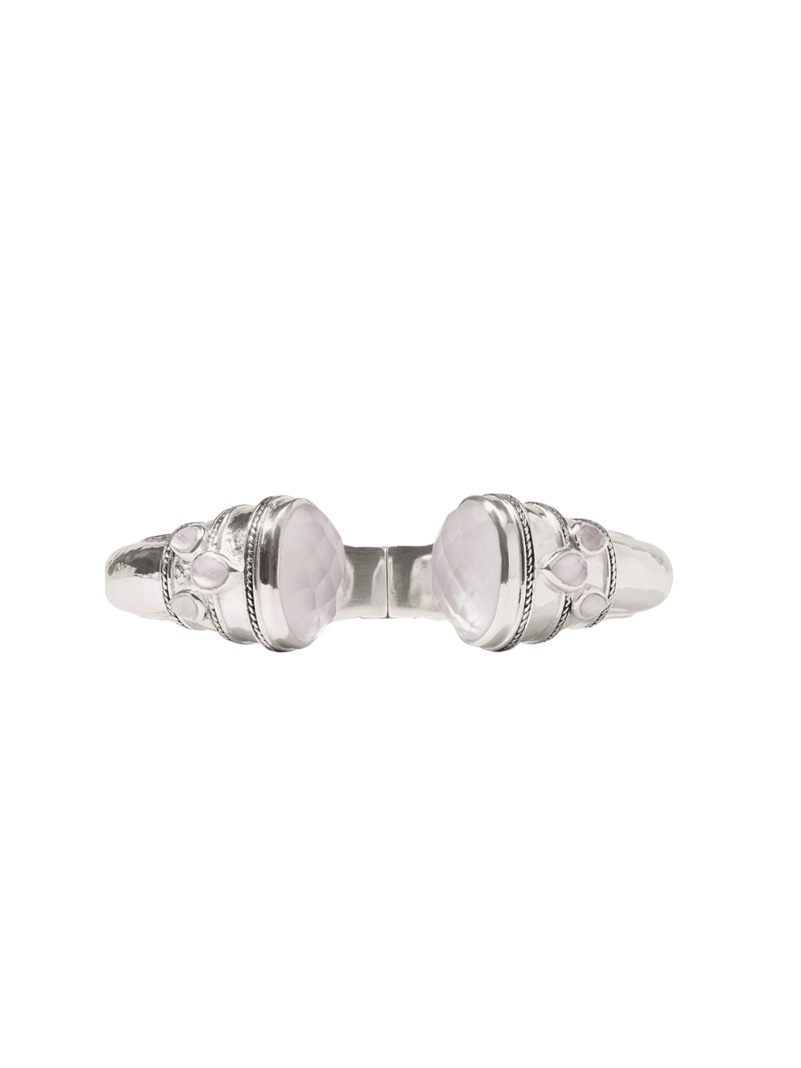 JULIE VOS | Cannes Cuff -  Silver Iridescent Clear Crystal