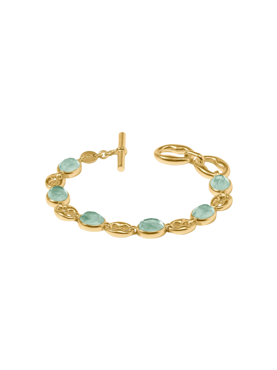 JULIE VOS | Laguna Stone Bracelet - Iridescent Aquamarine Blue