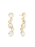 Julie Vos Kaleidoscope Earring Jacket Iridescent Clear Crystal Statement Earring Clear White Post Back Women's Accessory Jewelry Gift Jincy's