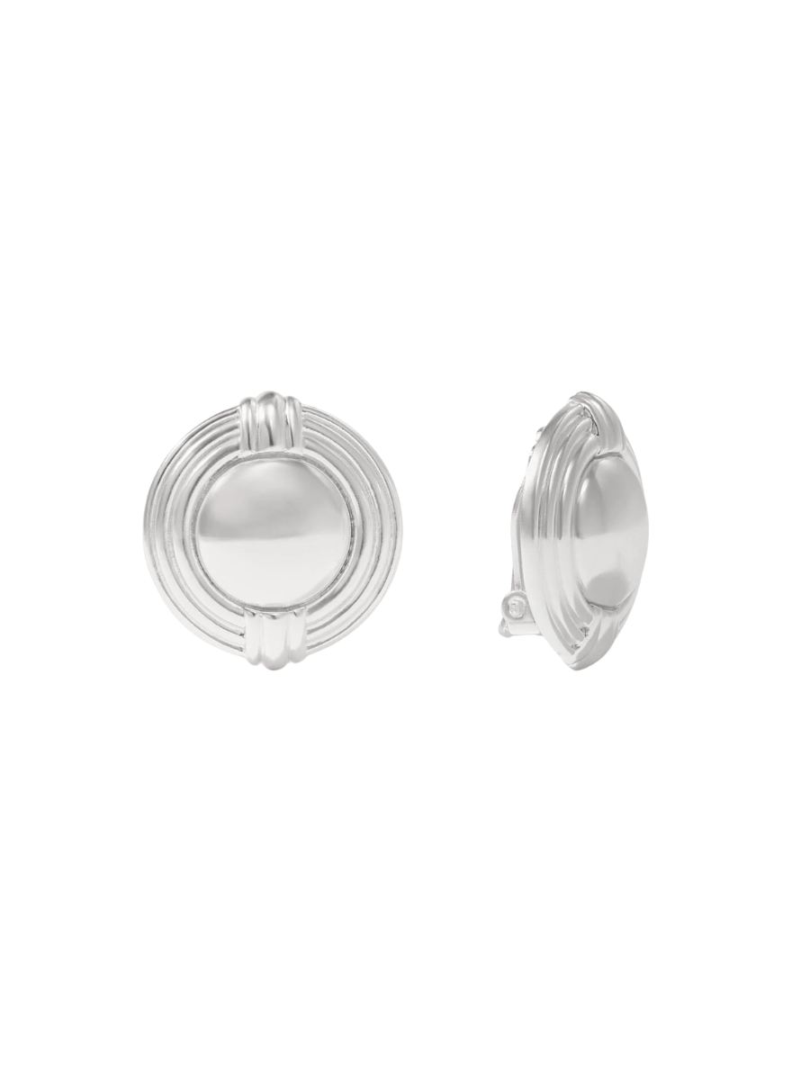 JULIE VOS | Portofino Statement Clip Earrings - Silver
