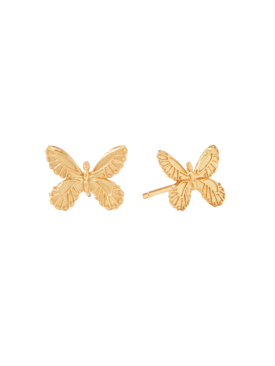 Julie Vos Butterfly Stud Gold Earring Post Back Small Lightweight Butterfly Earring Women's Accessory Jewelry Gift Jincy's