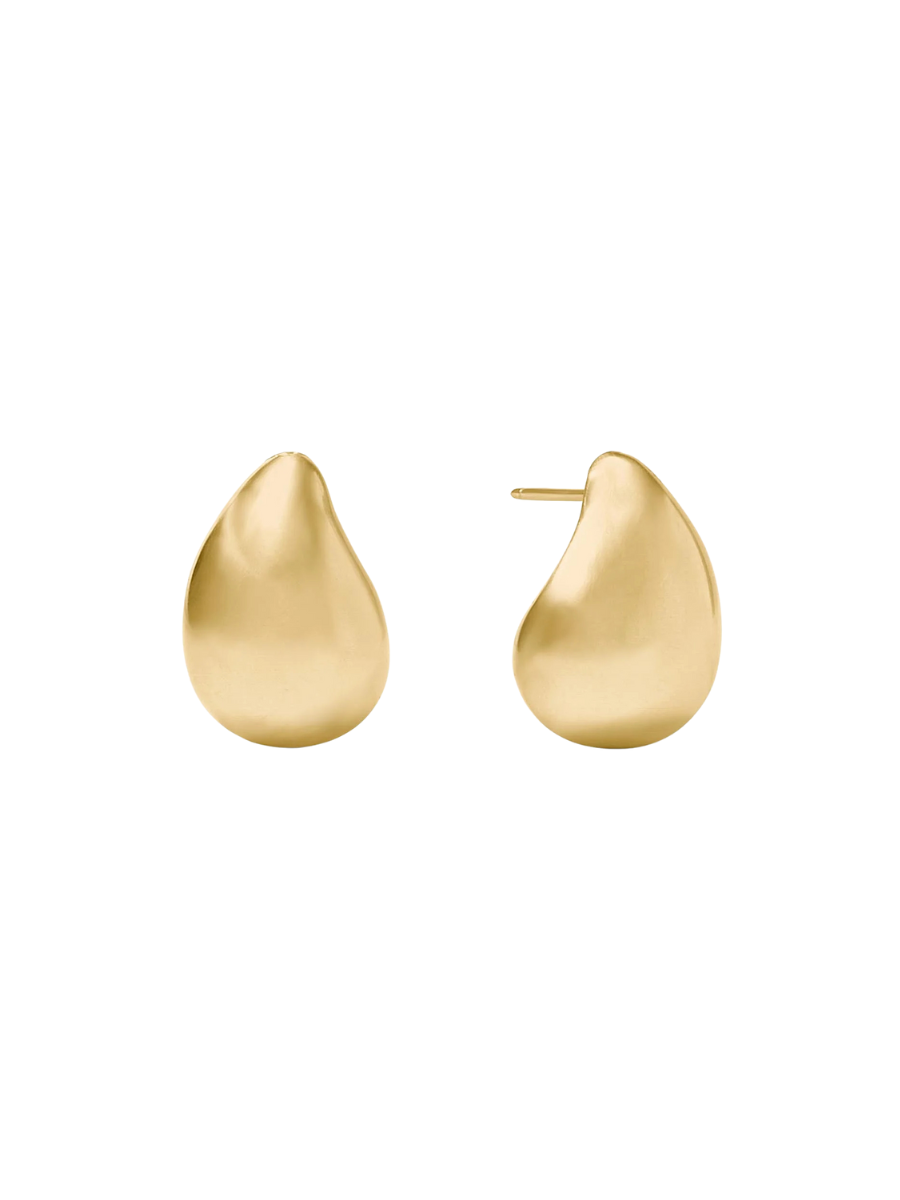 Julie Vos Wave Earring Gold Teardrop Post Back Abstract Women's Accessory Jewelry Gift Jincy's