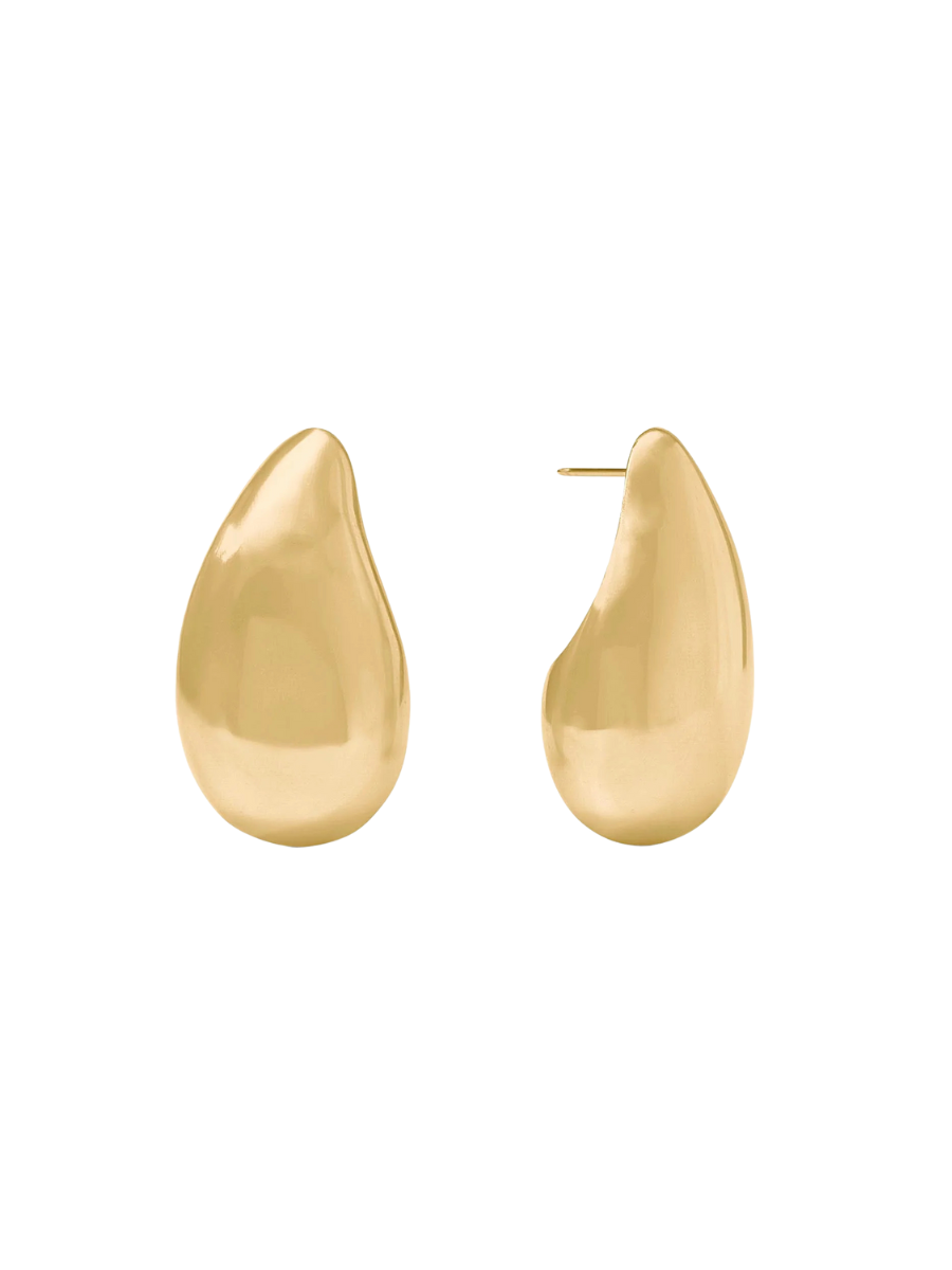 Julie Vos Wave Earring Gold Teardrop Post Back Abstract Women's Accessory Jewelry Gift Jincy's