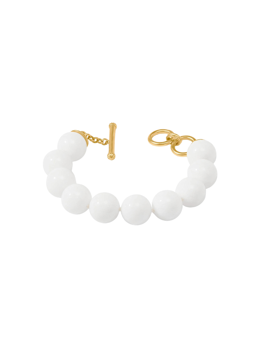 JULIE VOS | Portofino Beaded Bracelet - White Jade