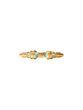 JULIE VOS | Cannes Demi Cuff - Gold Iridescent Aquamarine Blue