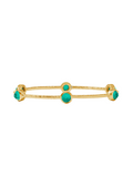 Julie Vos Milano Luxe Bangle Iridescent Emerald Green Kelly Bracelet Hammered Gold Women's Accessory Jewelry Gift Jincy's