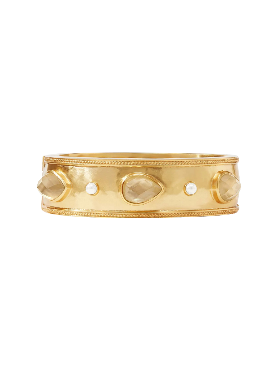 JULIE VOS | Cannes Statement Hinge Bangle - Iridescent Champagne