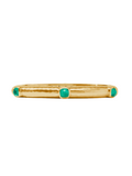 Julie Vos Catalina Stone Hinge Bangle Iridescent Emerald Green Hammered Gold Kelly Green Emerald Green Bracelet Women's Accessory Jewelry Gift Jincy's