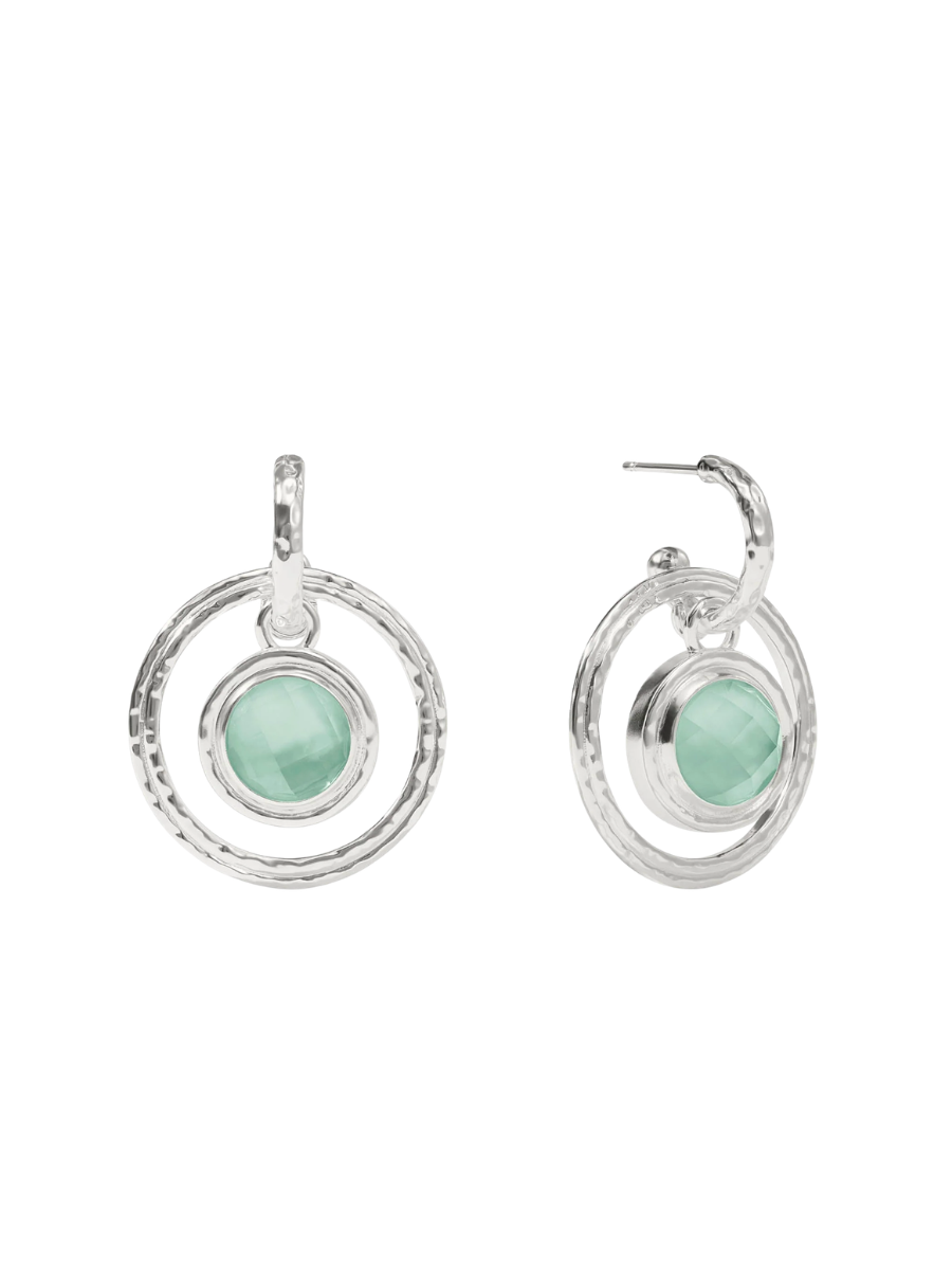 JULIE VOS | Astor 6-in-1 Charm Earring - Iridescent Aquamarine Blue