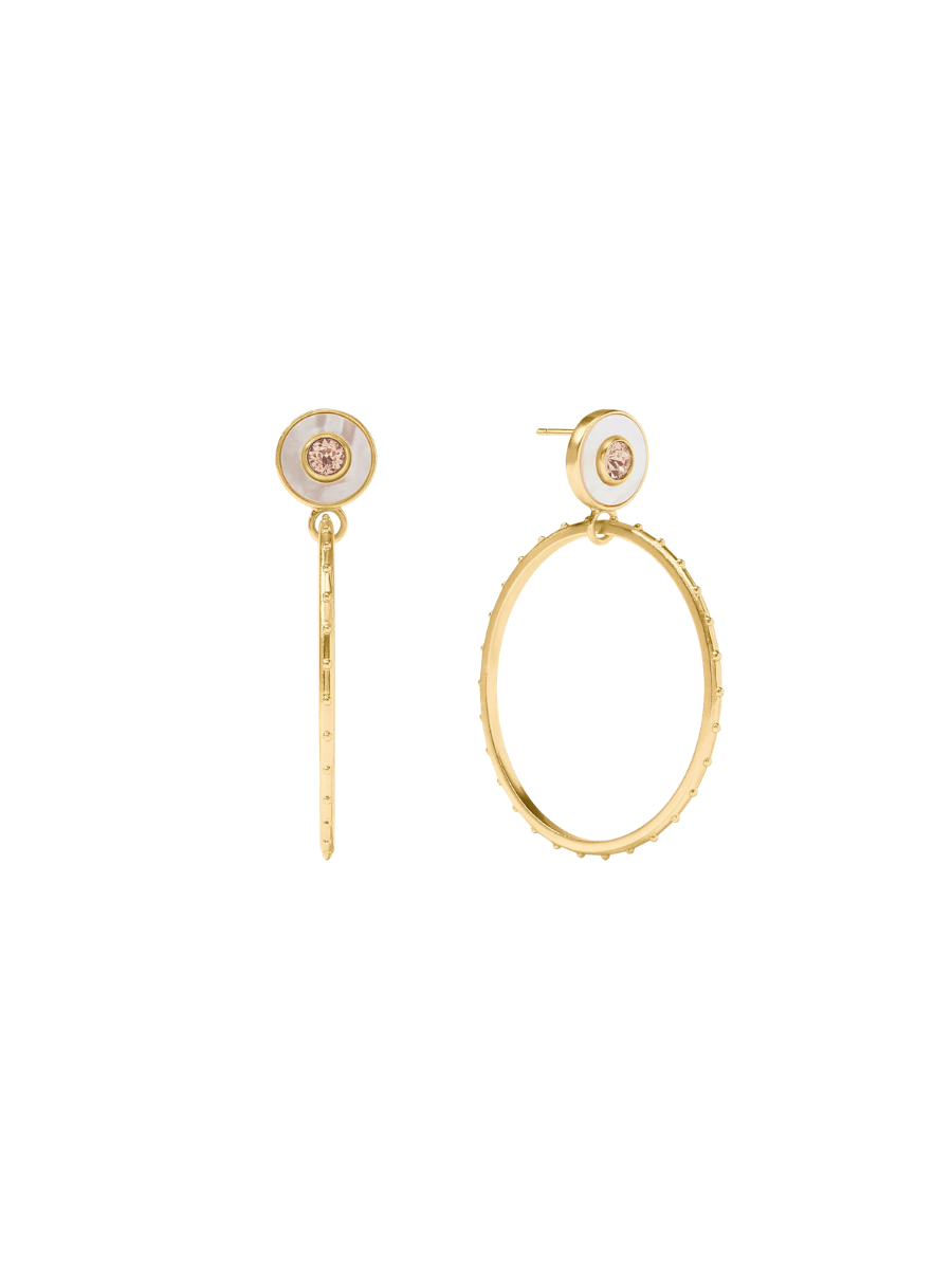 JULIE VOS | Colette Circle Earring - Champagne