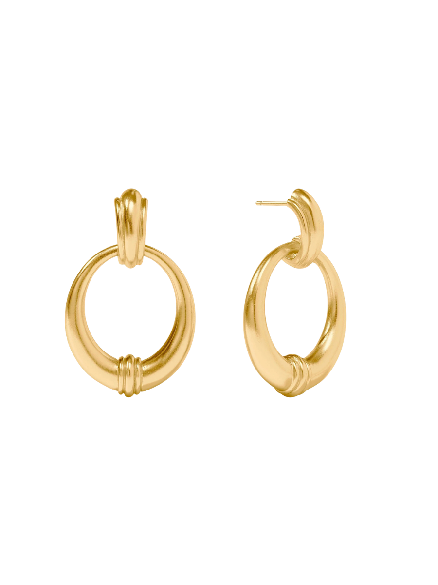 JULIE VOS | Portofino Doorknocker Earring - Gold