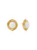 JULIE VOS | Portofino Statement Stone Stud - White Jade