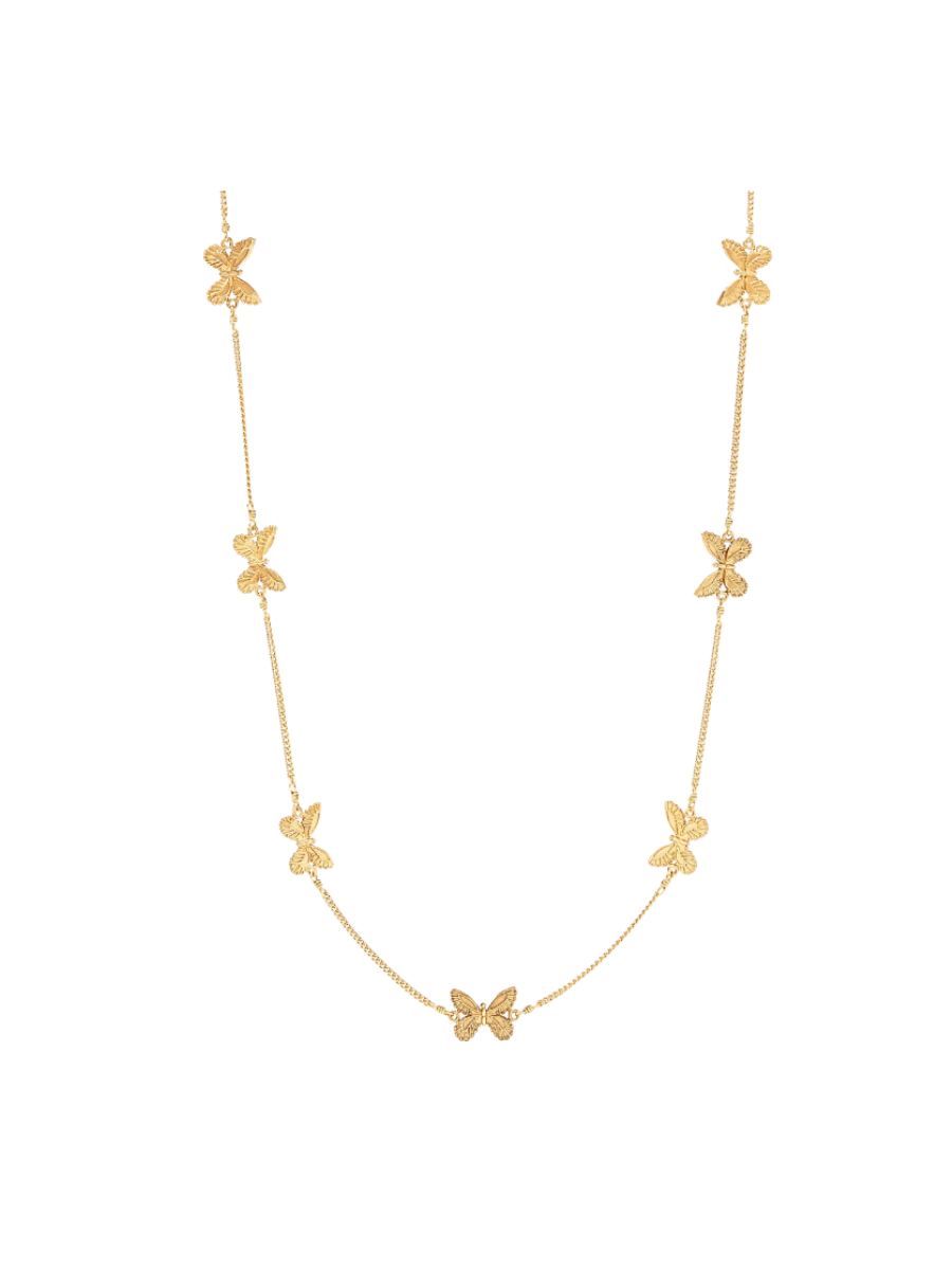 JULIE VOS | Butterfly Delicate Station Necklace - Gold