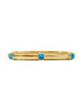 Julie Vos Catalina Stone Hinge Bangle Iridescent London Blue Hammered Gold Blue Dark Blue Bracelet Women's Accessory Jewelry Gift Jincy's