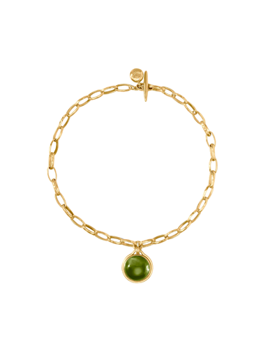 JULIE VOS | Solara Statement Necklace - Gold Iridescent Palmetto Green