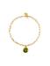 JULIE VOS | Solara Statement Necklace - Gold Iridescent Palmetto Green