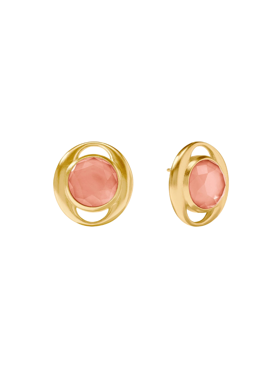 JULIE VOS | Laguna Stone Stud - Iridescent Melon