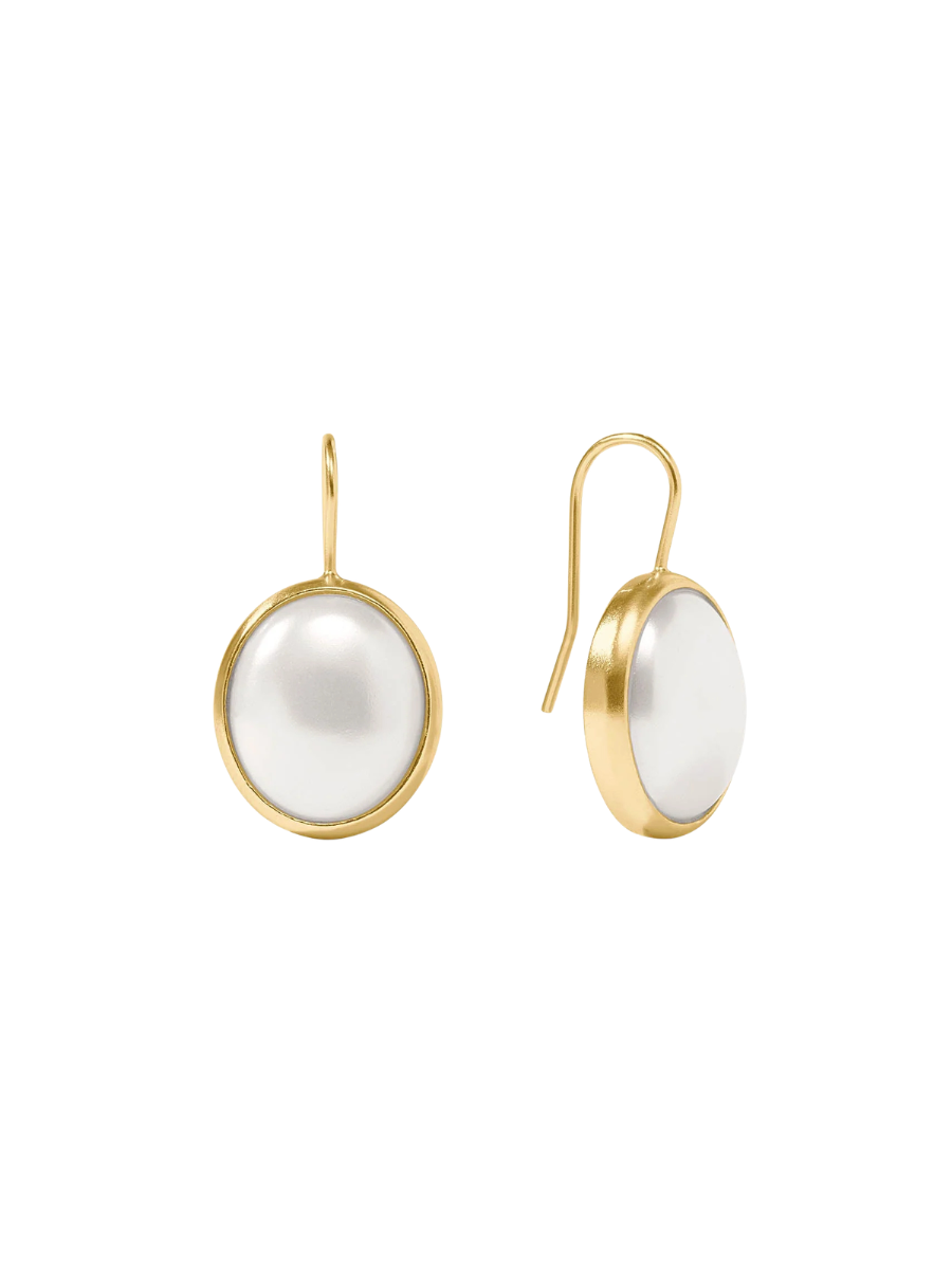 JULIE VOS | Laguna Stone Earring - Pearl