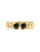 JULIE VOS | Dolce Hinge Bangle - Gold Obsidian Black