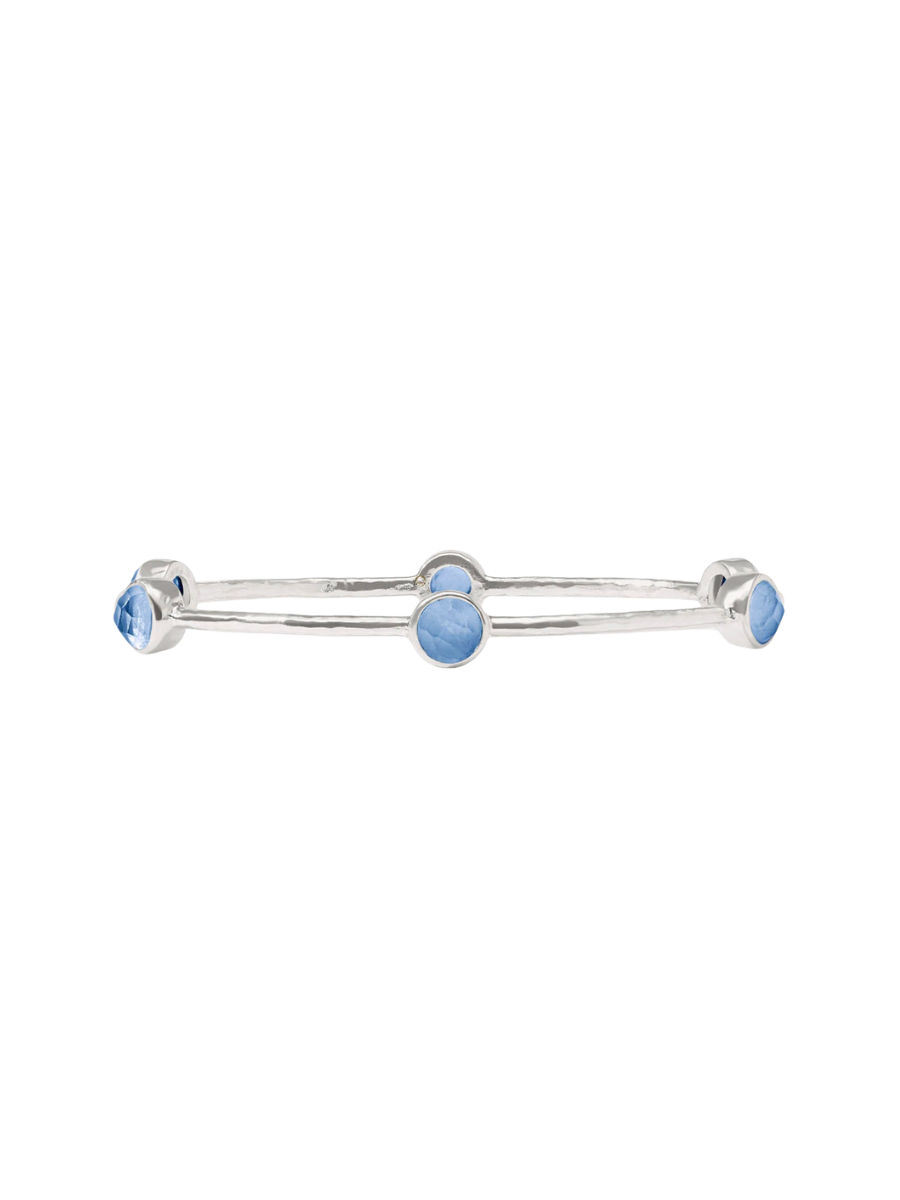 JULIE VOS | Milano Luxe Bangle - Iridescent Chalcedony Blue