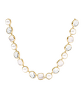 Julie Vos Kaleidoscope Tennis Necklace Iridescent Clear Crystal White Clear Gold Statement Jewelry Women's Gift Pearl Jincy's