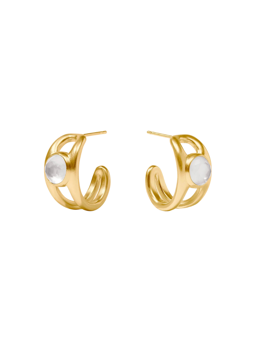 JULIE VOS | Laguna Stone Hoop - Crystal Clear