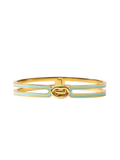 JULIE VOS | Laguna Enamel Hinge Bangle - Aqua Enamel