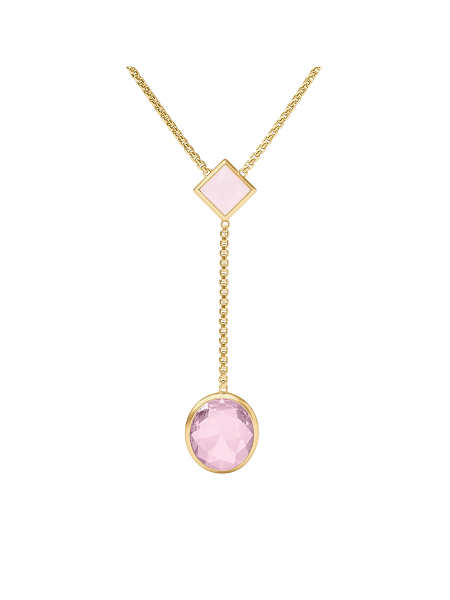 JULIE VOS | Jolie Lariat Necklace - Rose