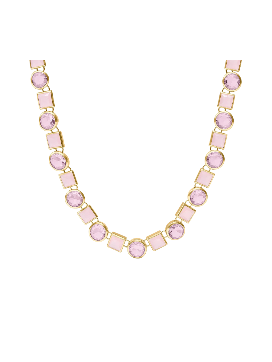 JULIE VOS | Jolie Tennis Necklace - Rose