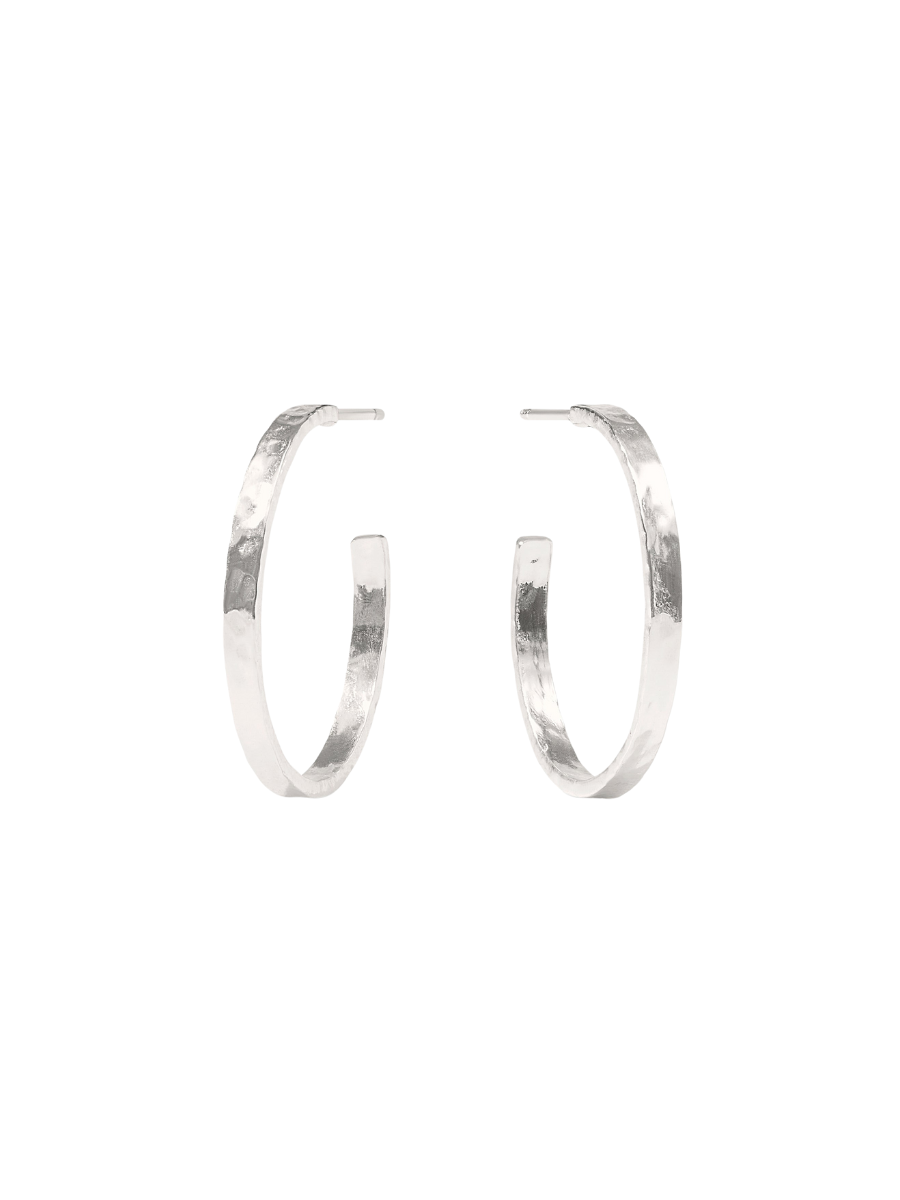 JULIE VOS | Crescent Hoop - Silver