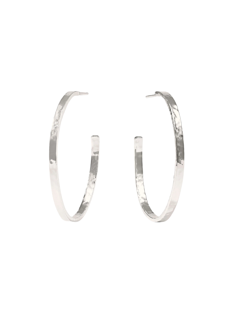 JULIE VOS | Crescent Hoop - Silver