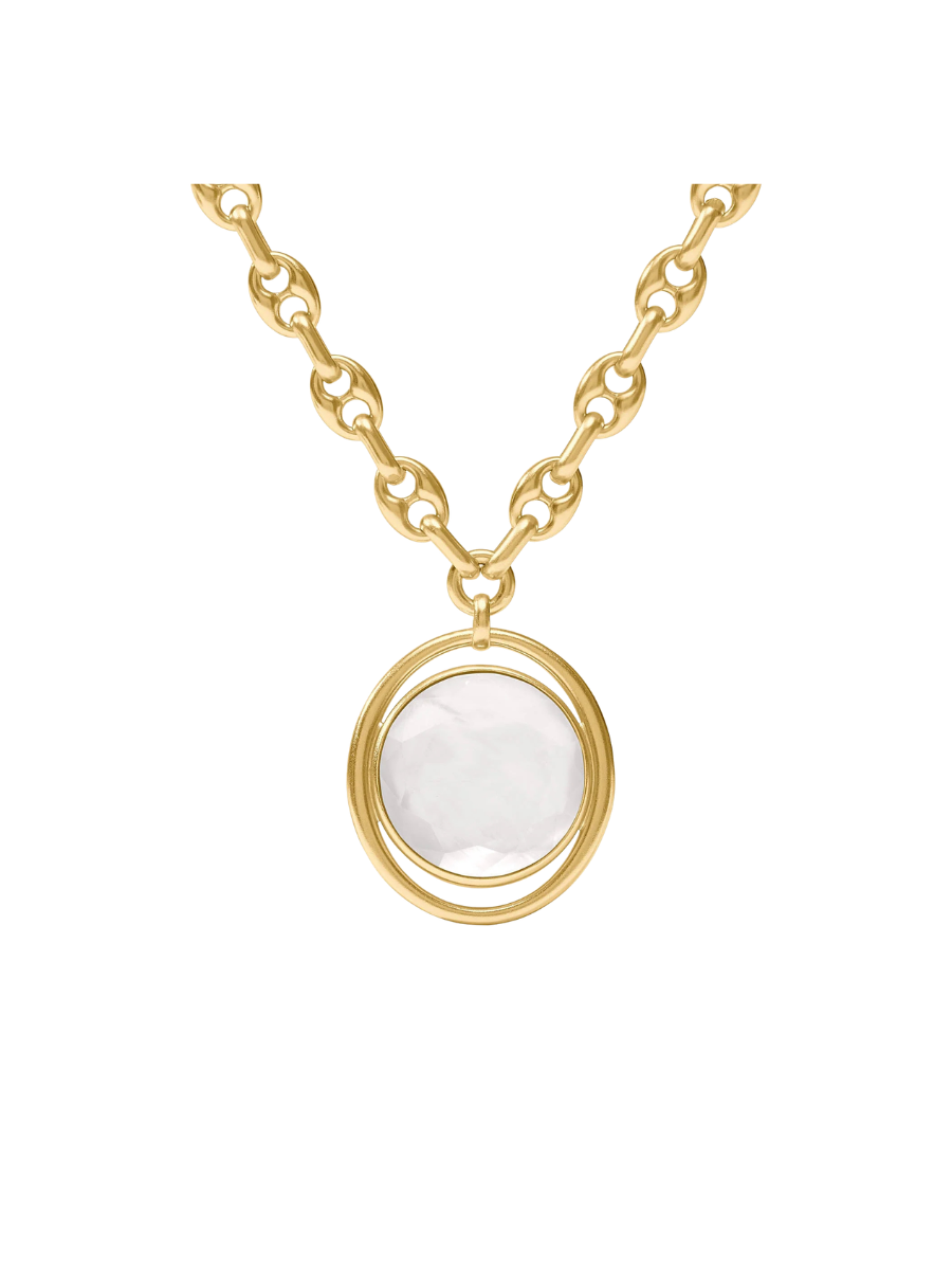JULIE VOS | Laguna Statement Necklace - Iridescent Clear Crystal