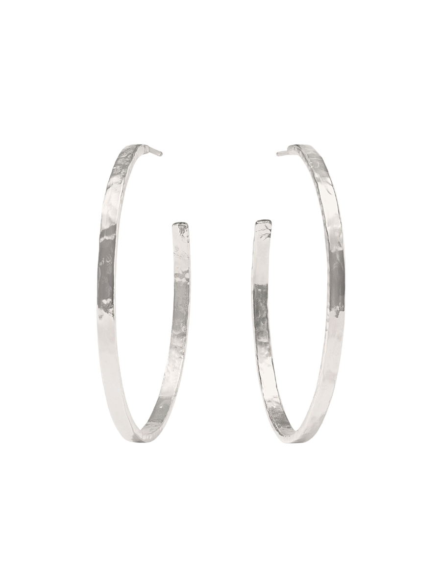 JULIE VOS | Crescent Hoop - Silver