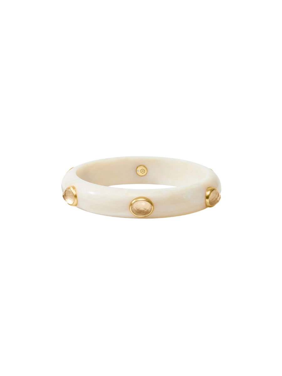 JULIE VOS | Carnaby Stone Bangle - Colette - Iridescent Champagne