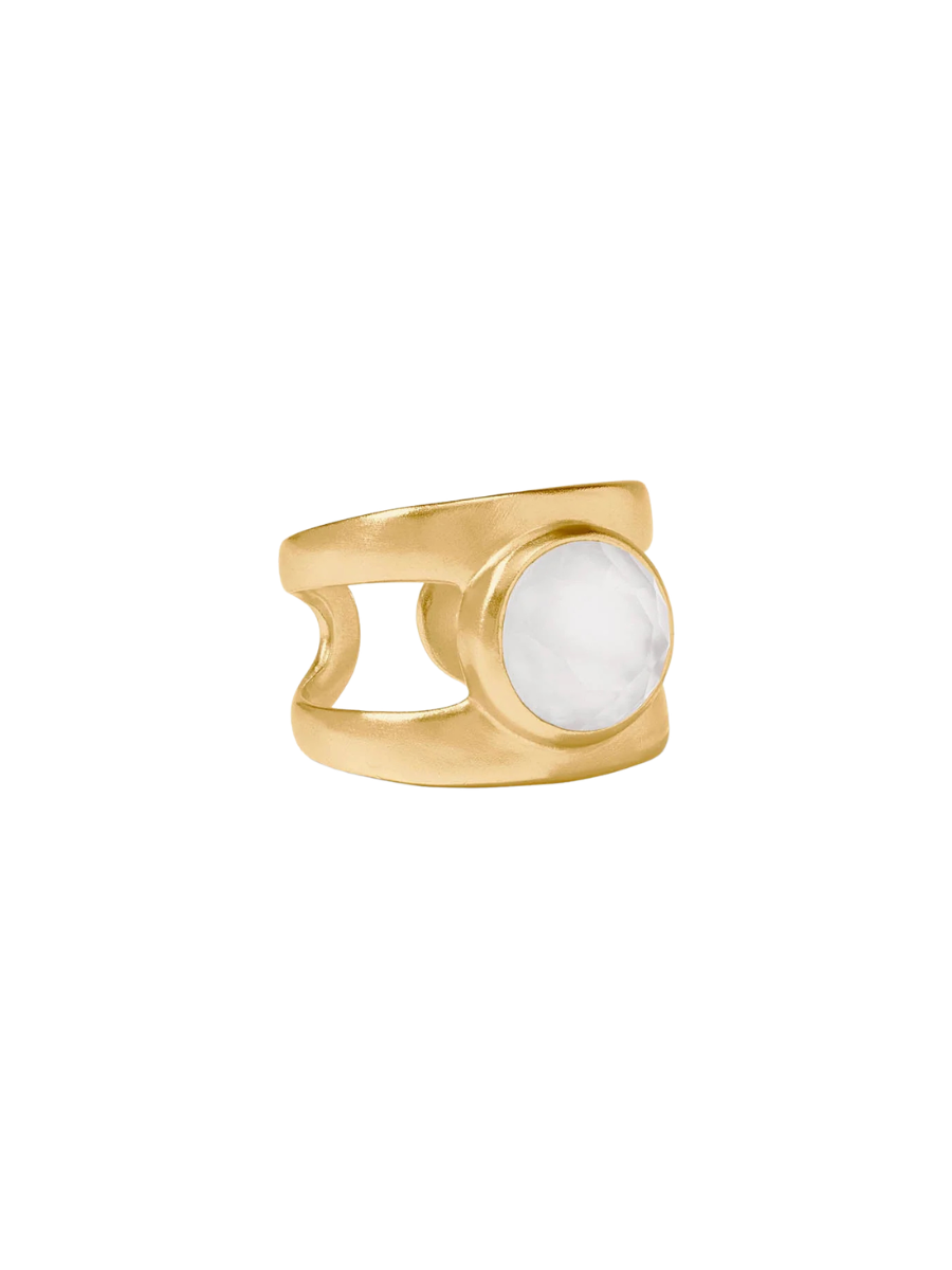 JULIE VOS | Laguna Stone Ring - Iridescent Clear Crystal