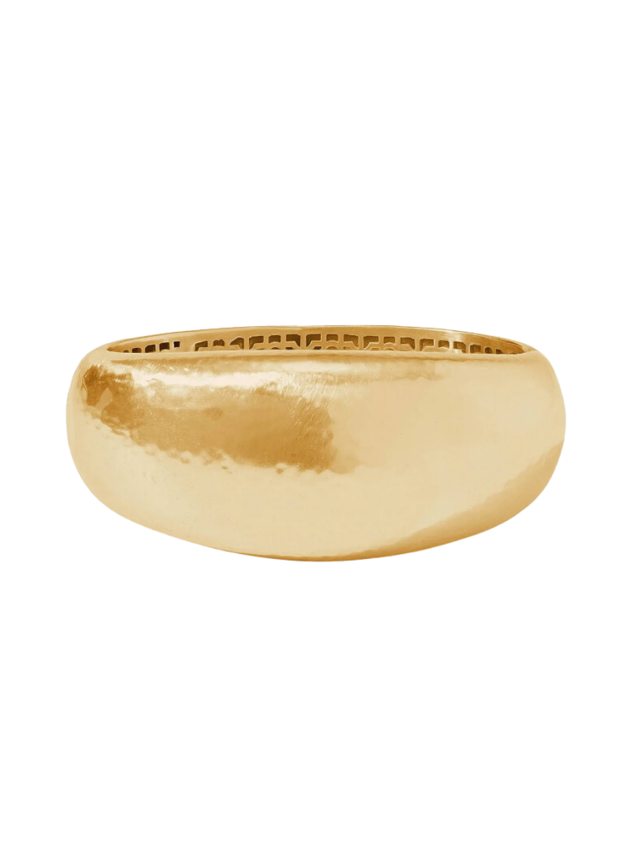 Julie Vos Catalina Statement Hinge Bangle Gold Bracelet Hammered Gold Statement Accessory Jewelry Gift Jincy's