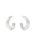 JULIE VOS | Wave Hoop - Silver