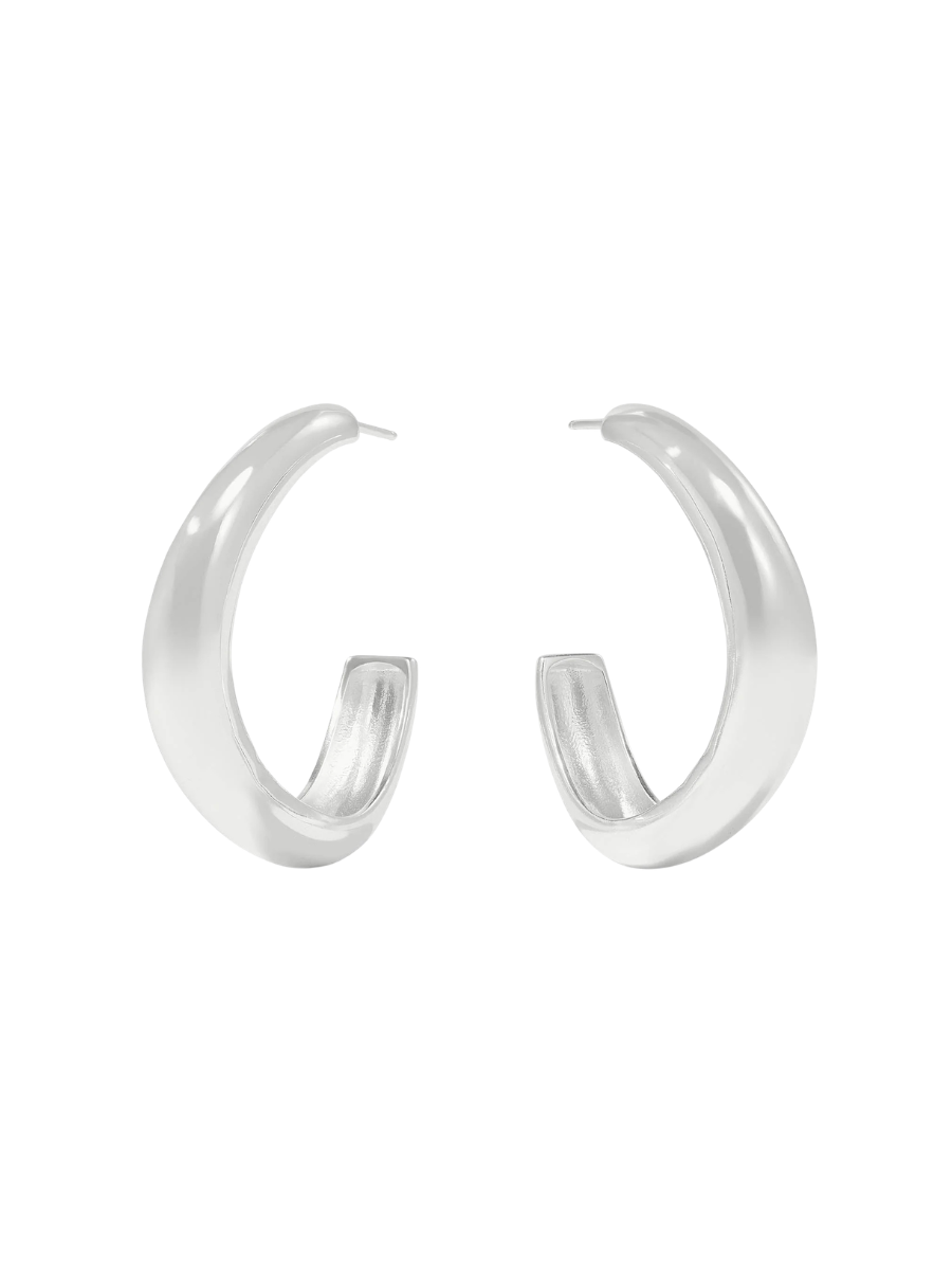 JULIE VOS | Wave Hoop - Silver