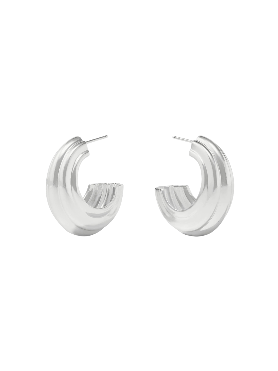 JULIE VOS | Portofino Statement Hoop - Silver