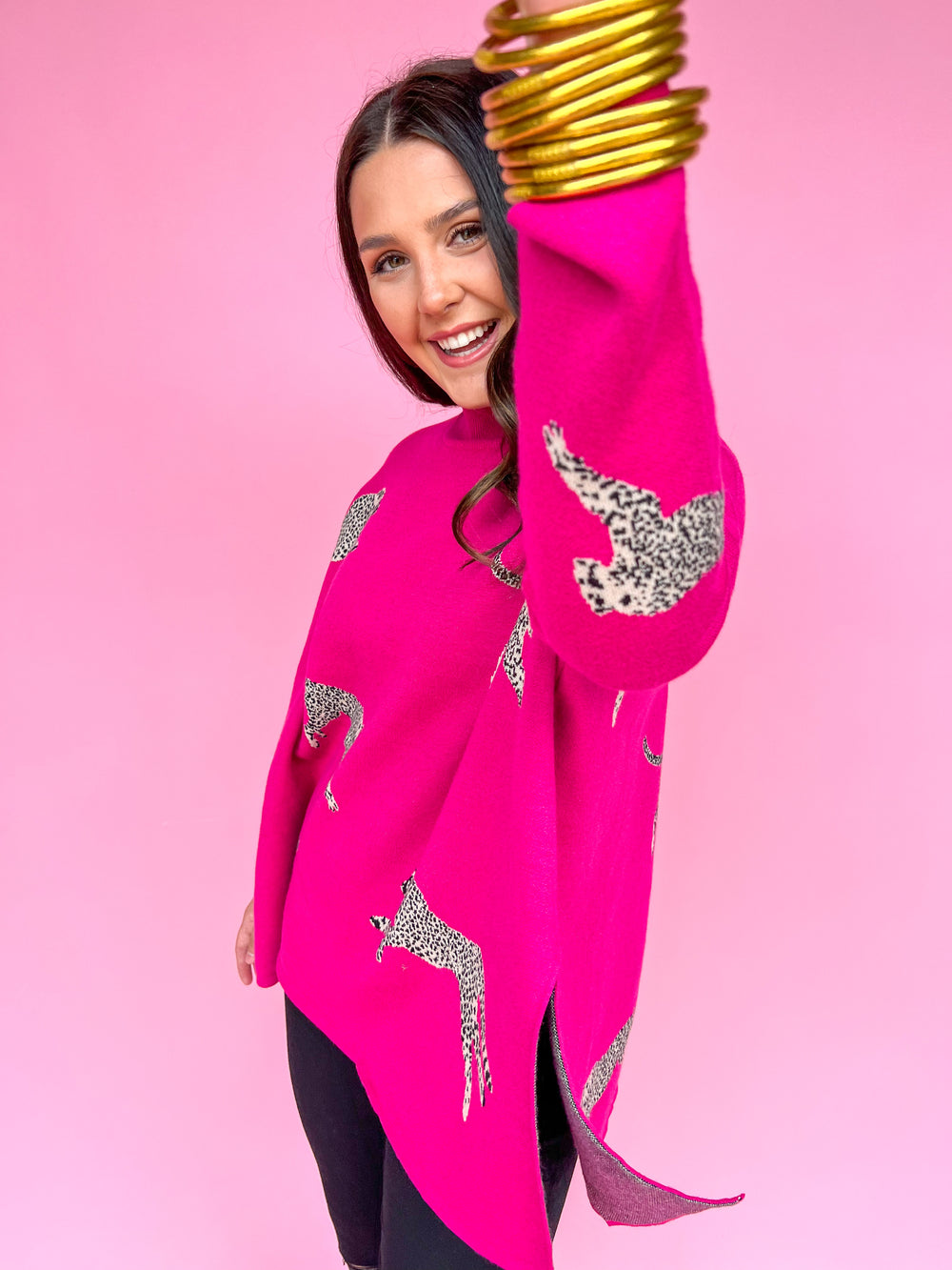 On The Catwalk Sweater - Hot Pink