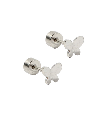 LINNY CO Screwback Stud Billie Butterfly Silver Women's Earring Accessory Jewelry Gift Boutique Jincy's