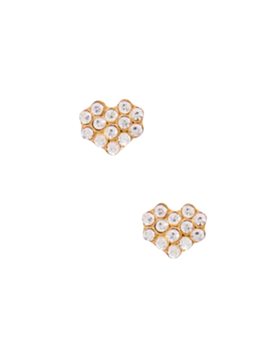 LINNY CO Screwback Stud Leo Clear Heart Earring Stud Women's Earring Accessory Jewelry Gift Boutique Jincy's